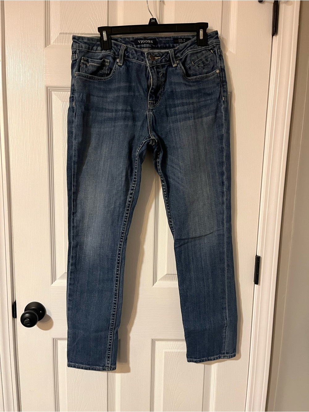 Vigoss Women's Medium Blue Straight Leg Jeans